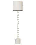 Floor Lamp White Linen Metal 160 Cm Decorative Base Shade Modern Style Living Room Office Bedroom Beliani