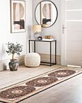 Runner Rug Multicolour Polyester 80 X 300 Cm Oriental Pattern Anti-slip Bottom Vintage Style Modern Hallway Beliani