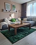 Area Rug Green Viscose 160 X 230 Cm Tufted Low Pile Modern Beliani