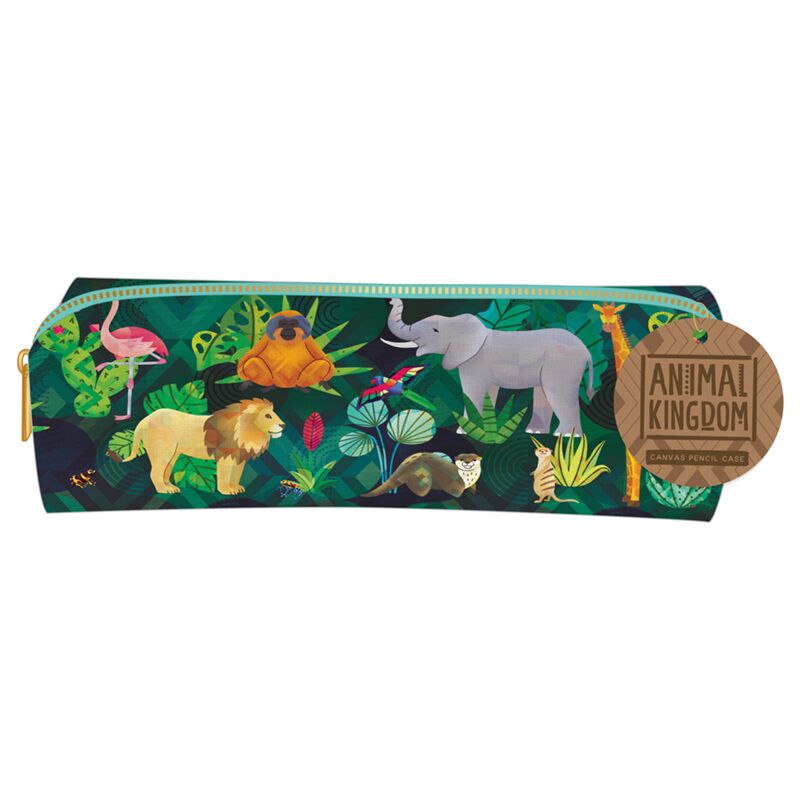 Canvas Pencil Case - Animal Kingdom