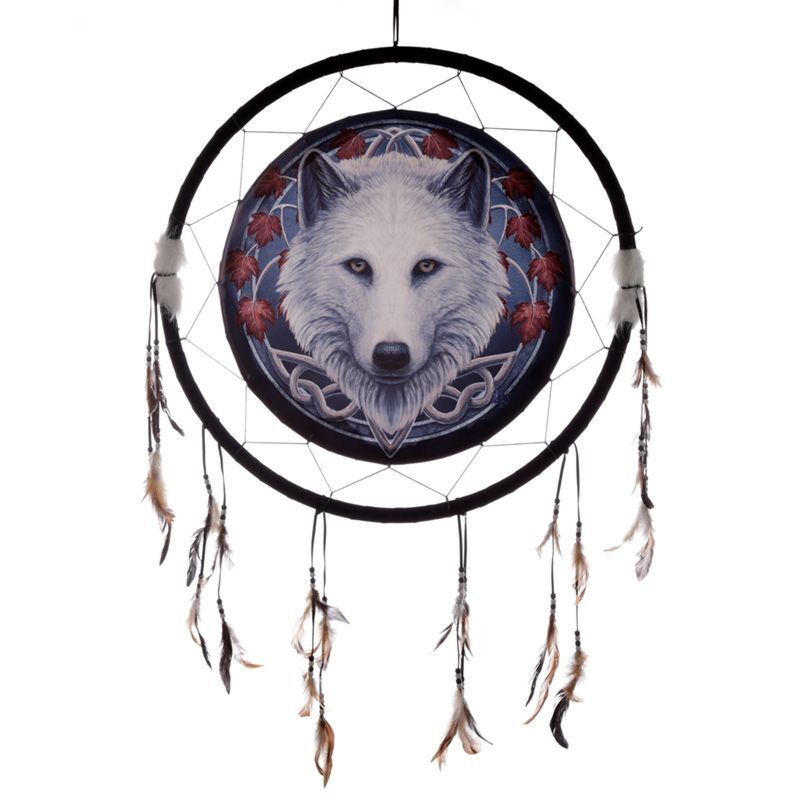 Dreamcatcher (large) - Lisa Parker Guardian Of The Fall Wolf