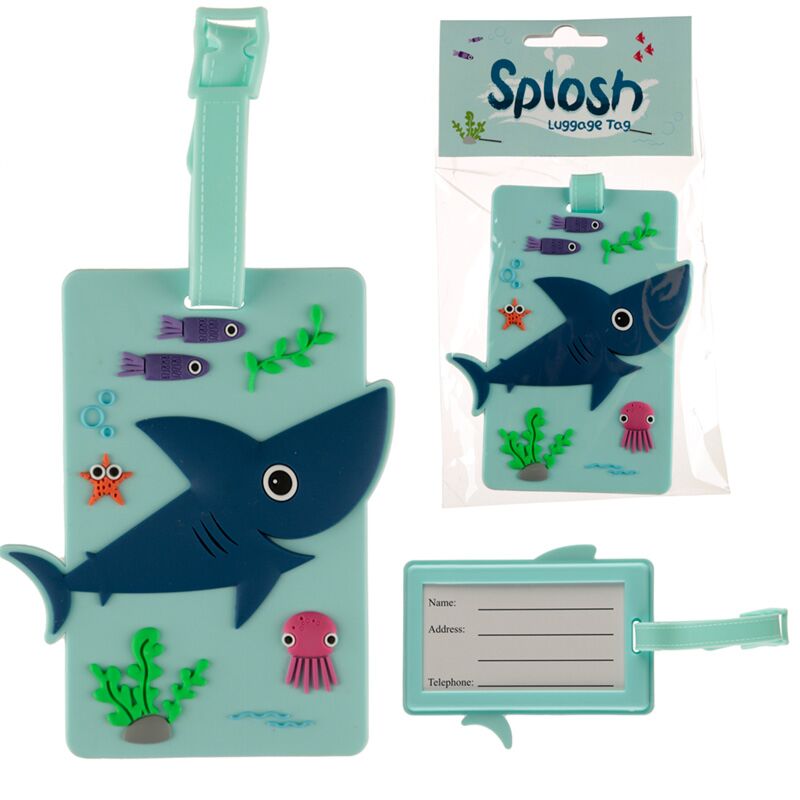 Fun Pvc Luggage Tag - Shark Design