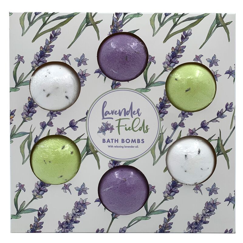 Handmade Bath Bomb Set Of 6 - Lavender Fields Pick Of The Bunch