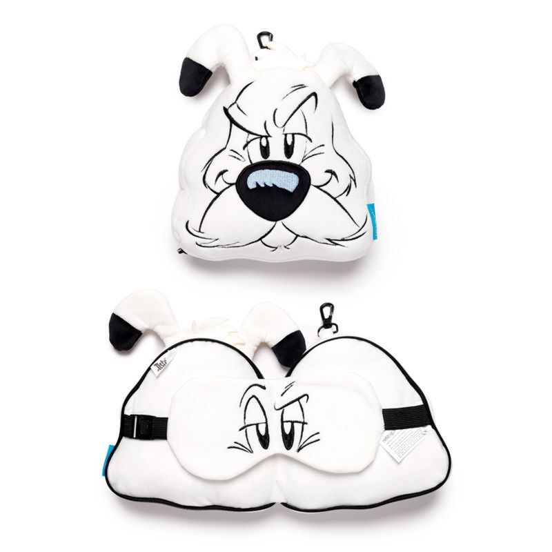 Idefix (dogmatix) Asterix Relaxeazzz Plush Round Travel Pillow & Eye Mask Set