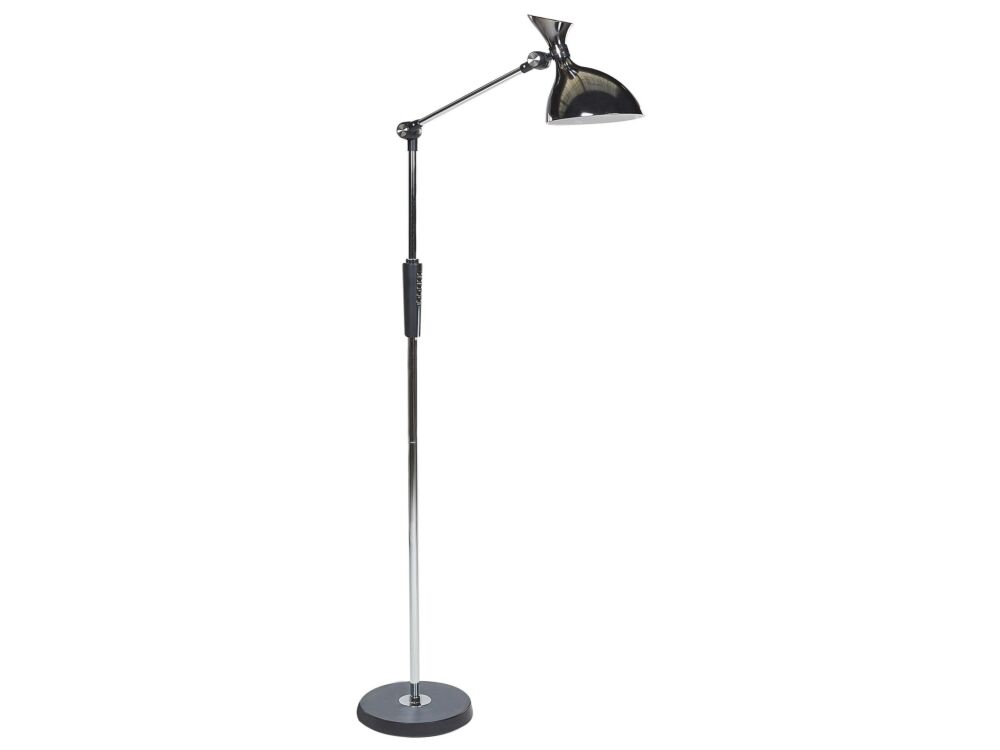 Floor Led Lamp Silver Synthetic Material 169 Cm Height Dimming Cct Modern Lighting Home Office Beliani