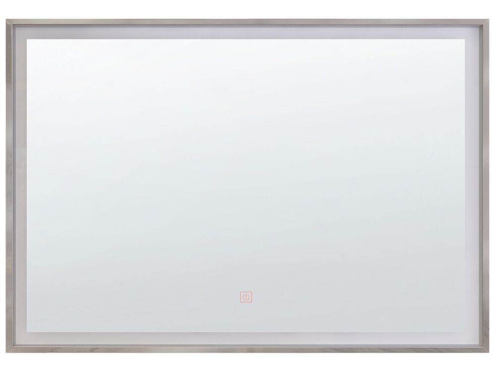 Illuminated Led Bathroom Mirror Rectangular 60 X 80 Cm Glamour Beliani