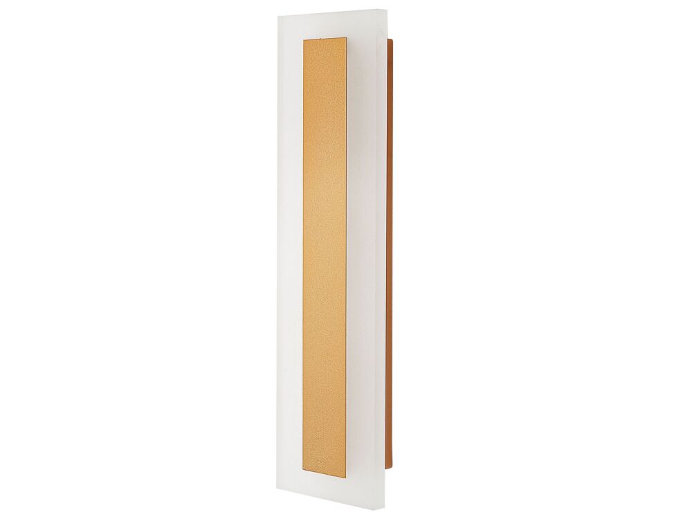 Outdoor Led Wall Light Lamp Gold 30 Cm Steel Acrylic Modern Design Beliani