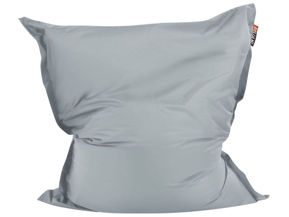 Large Bean Bag Light Grey Lounger Zip Giant Beanbag Beliani