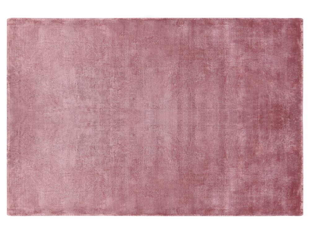 Area Rug Pink Viscose 160 X 230 Cm Tufted Low Pile Modern Beliani