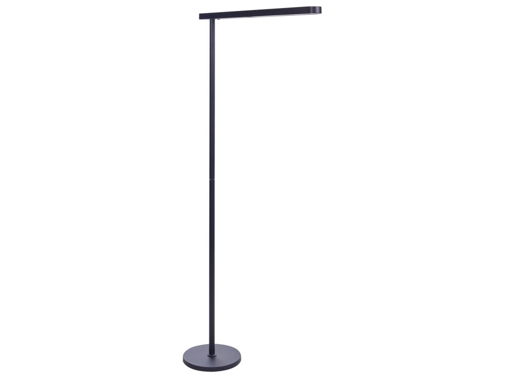 Floor Led Lamp Black Aluminium 186 Cm Height Switch Modern Industrial Lighting Home Office Beliani