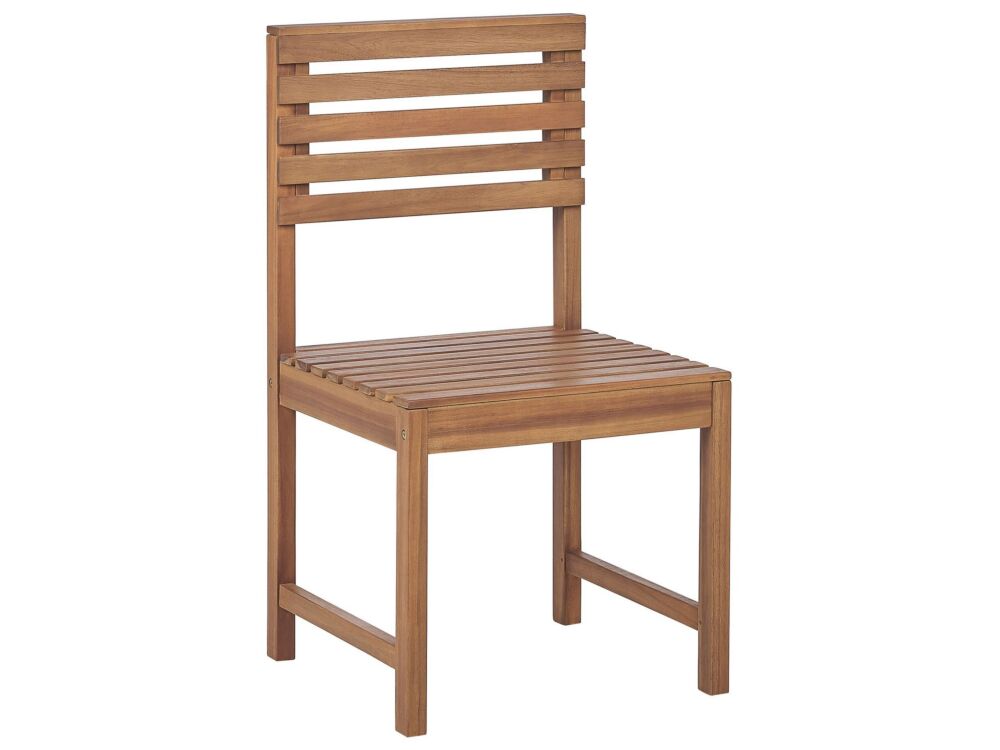 Balcony 1-seat Section Acacia Wood Chair Small Patio Weather Resistant Beliani