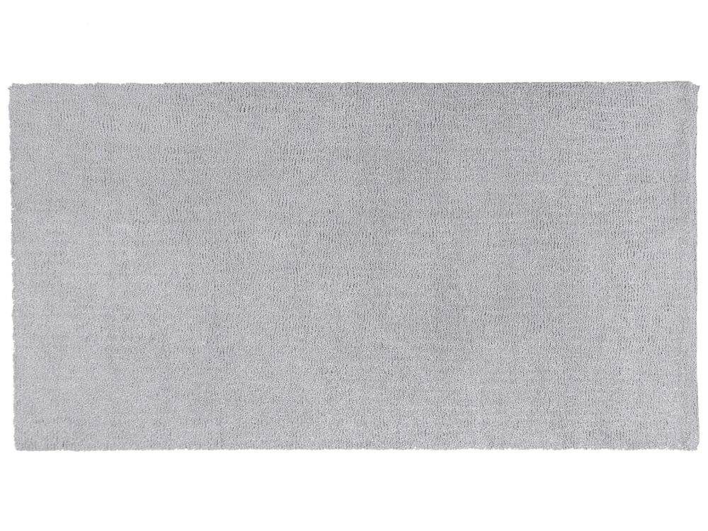 Shaggy Area Rug Light Grey 80 X 150 Cm Modern High-pile Machine-tufted Rectangular Carpet Beliani