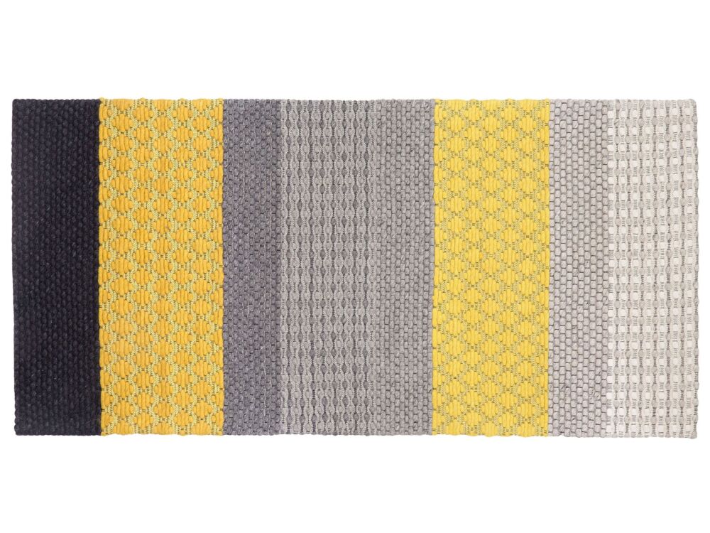 Area Rug 80 X 150 Cm Multicolour Wool Bedroom Beliani