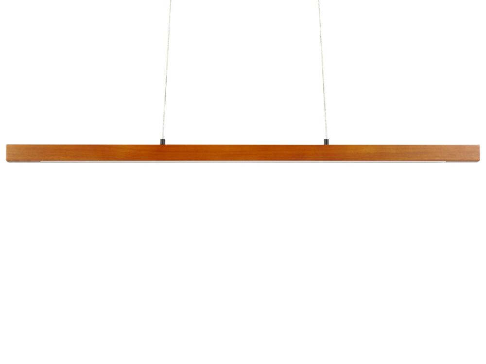 Pendant Lamp Dark Oak Wood 115 Cm Integrated Led Light Hanging Retro Rustic Lighting Beliani
