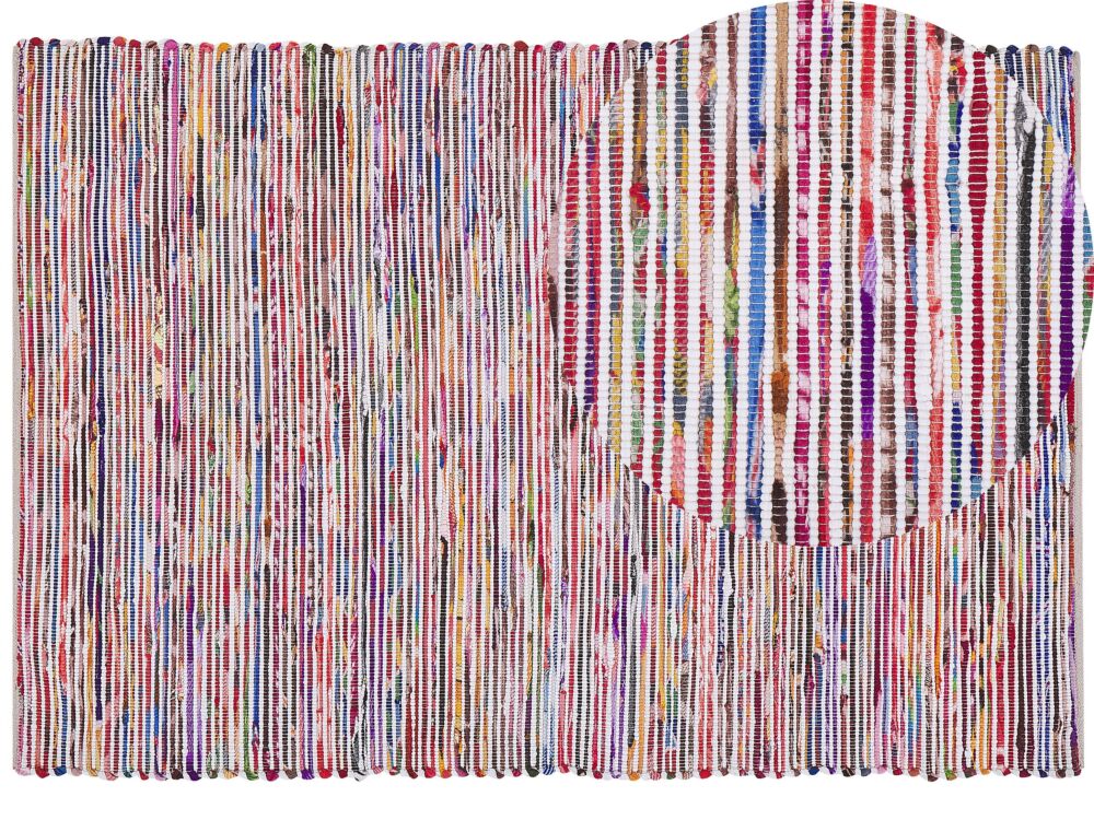 Rug Multicolour Cotton 160 X 230 Cm Rectangular Handmade Boho Eclectic Beliani