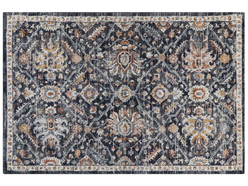 Area Rug Blue And Beige 200 X 300 Cm Oriental Distressed Living Room Bedroom Beliani