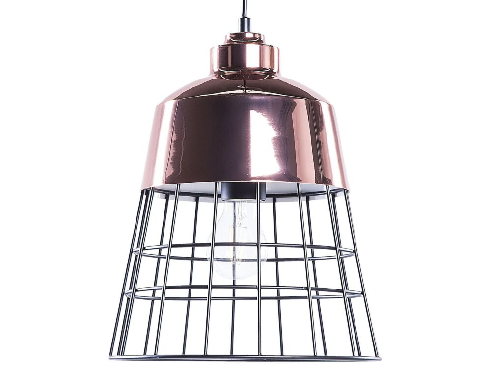 1-light Pendant Ceiling Lamp Copper Industrial Beliani