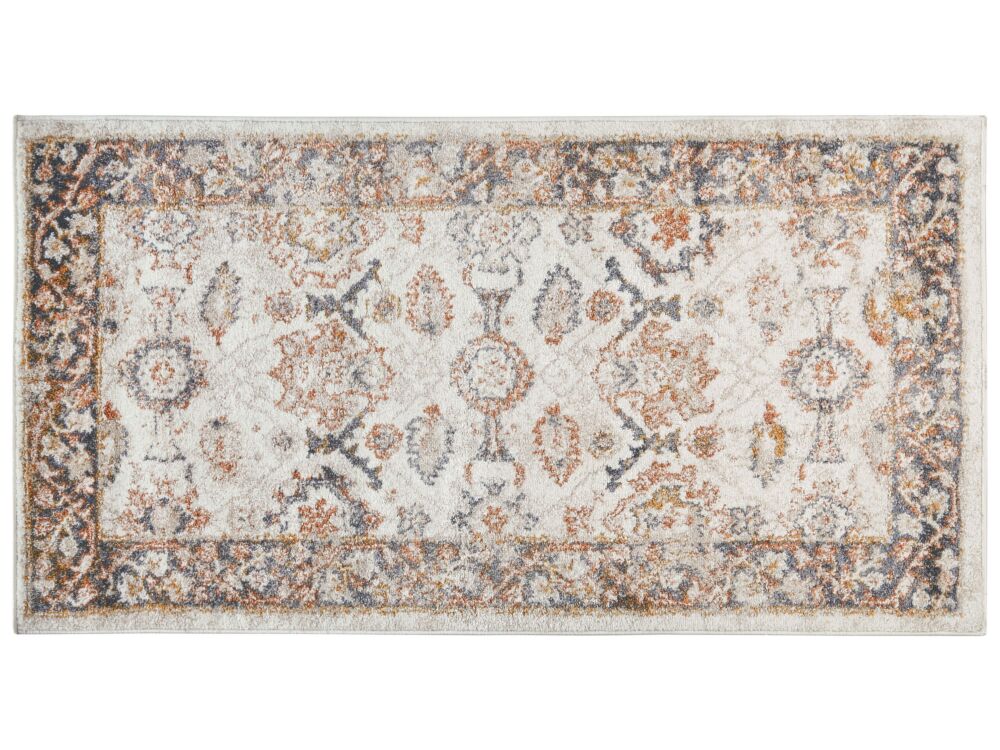 Area Rug Beige 80 X 150 Cm Oriental Distressed Living Room Bedroom Beliani