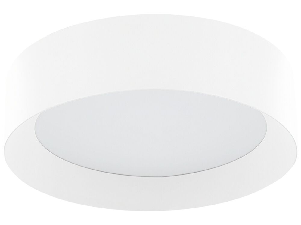 Ceiling Lamp White Steel Acrylic Integrated Led Lights Round Shape Decorative Modern Lighting Beliani