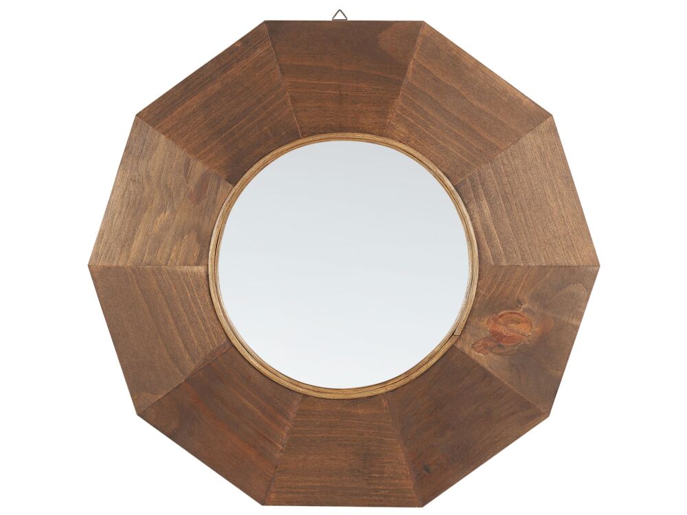 Wall Hanging Mirror Home Décor Poplar Wood Picture Frame Rustic Modern Design Living Room Furniture Bedroom Beliani