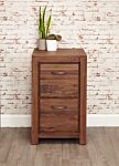 Mayan Walnut Two Drawer Filing Cabinet