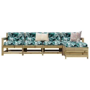 Vidaxl 5 Piece Garden Sofa Set Impregnated Wood Pine