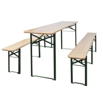 Vidaxl Folding Beer Table With 2 Benches 220 Cm Fir Wood