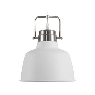 Ceiling Lamp White Metal 179 Cm Pendant Factory Lamp Shade Industrial Beliani