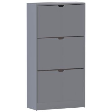 Vida Designs 3 Drawer Shoe Cabinet, Grey (fsc 100%)