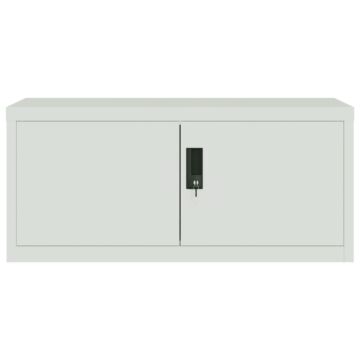 Vidaxl File Cabinet Light Grey 90x40x130 Cm Steel