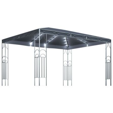 Vidaxl Gazebo With Led String Lights 400x300 Cm Anthracite