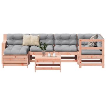 Vidaxl 7 Piece Garden Sofa Set Solid Wood Douglas Fir