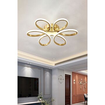 93w Modern Acrylic Petal Led Semi Ceiling Light-74cm