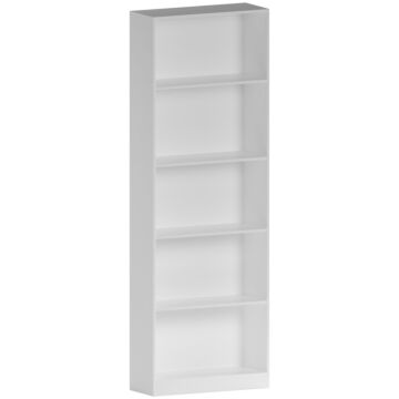 Vida Designs Cambridge 5 Tier Extra Large Bookcase, White