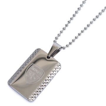 Arsenal Fc Patterned Dog Tag & Chain