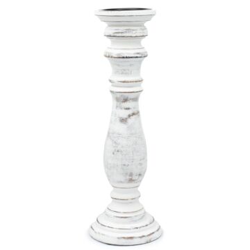 Classic Candle Stand - Whitewash - Large