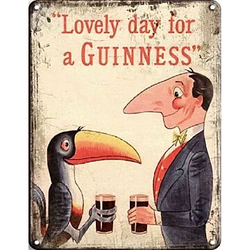 Large Metal Sign 60 X 49.5cm Guinness Toucan