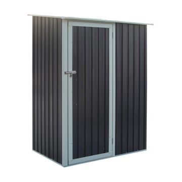 Trentvale 5 X 3 Metal Pent Shed - Dark Grey