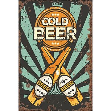 Vintage Metal Sign - Cold Beer