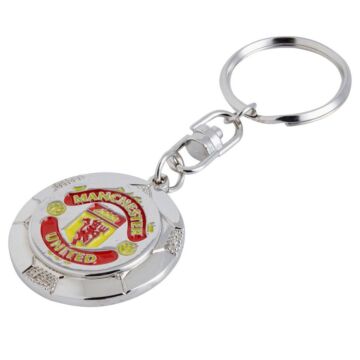 Manchester United Fc Silver Ball Keyring