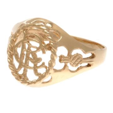 Rangers Fc 9ct Gold Crest Ring X-small