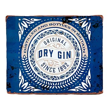 Metal Sign Plaque - Dry Gin Bar