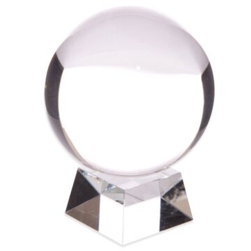 Decorative Mystical 14cm Crystal Ball With Stand