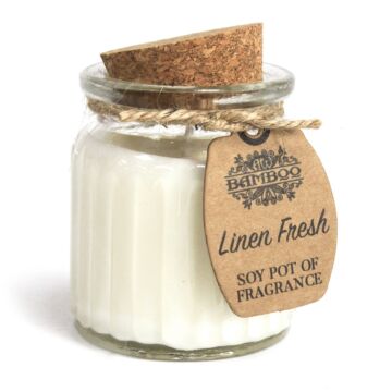 Linen Fresh Soy Pot Of Fragrance Candles (pack Of 2)