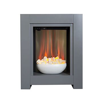 Adam Monet Fireplace Suite In Grey With Electric Fire, 23 Inch