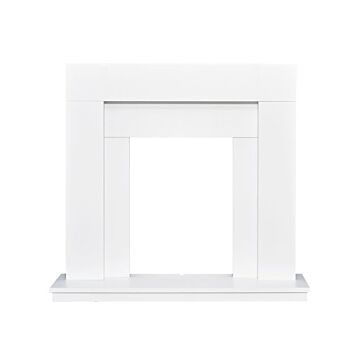 Adam Malmo Fireplace In White & Black/white, 39 Inch