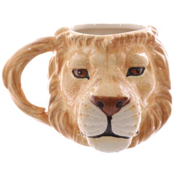 Ceramic Shaped Head Mug - Lion