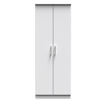 Devon Tall Plain Wardrobe In White