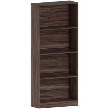 Vida Designs Cambridge 4 Tier Large Bookcase, Walnut