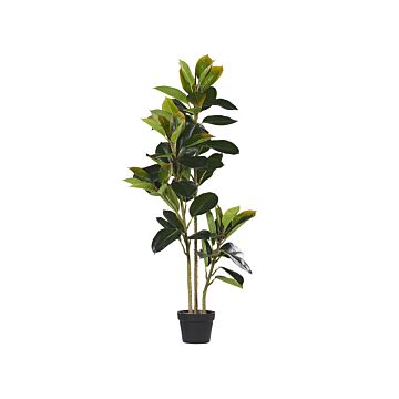 Artificial Potted Oak Tree Green And Black Synthetic 134 Cm Material Decorative Indoor Accessory Beliani